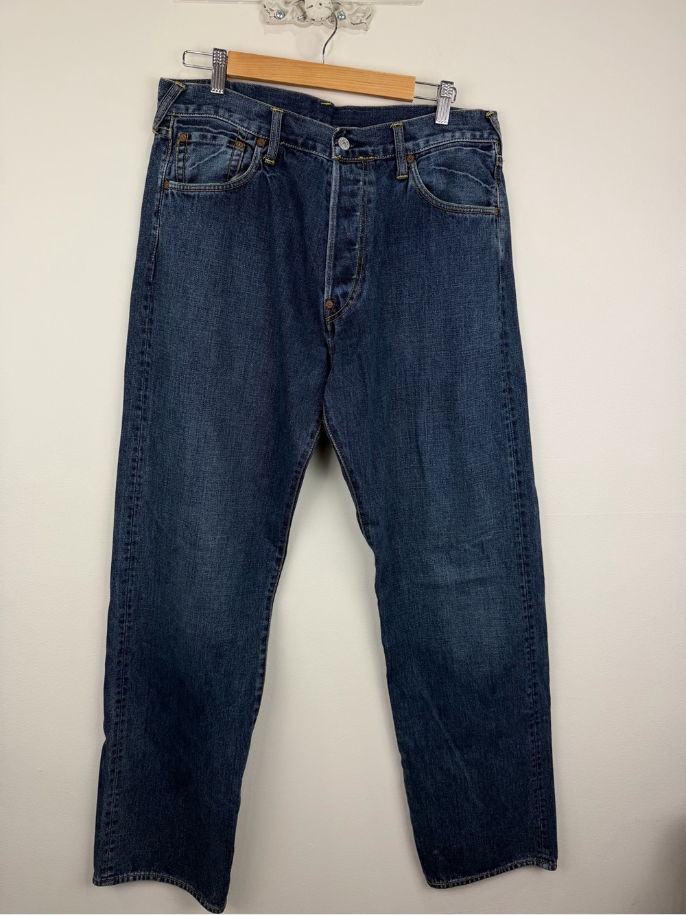 EVISU Lot 0001 Selvedge Daicock Seagull Jeans Size 36 Y2K Baggy Denim